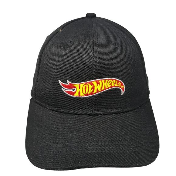 Hot Wheels Slideback Hat Black One Size Embroidered Adjustable 6 Panel - Picture 1 of 10